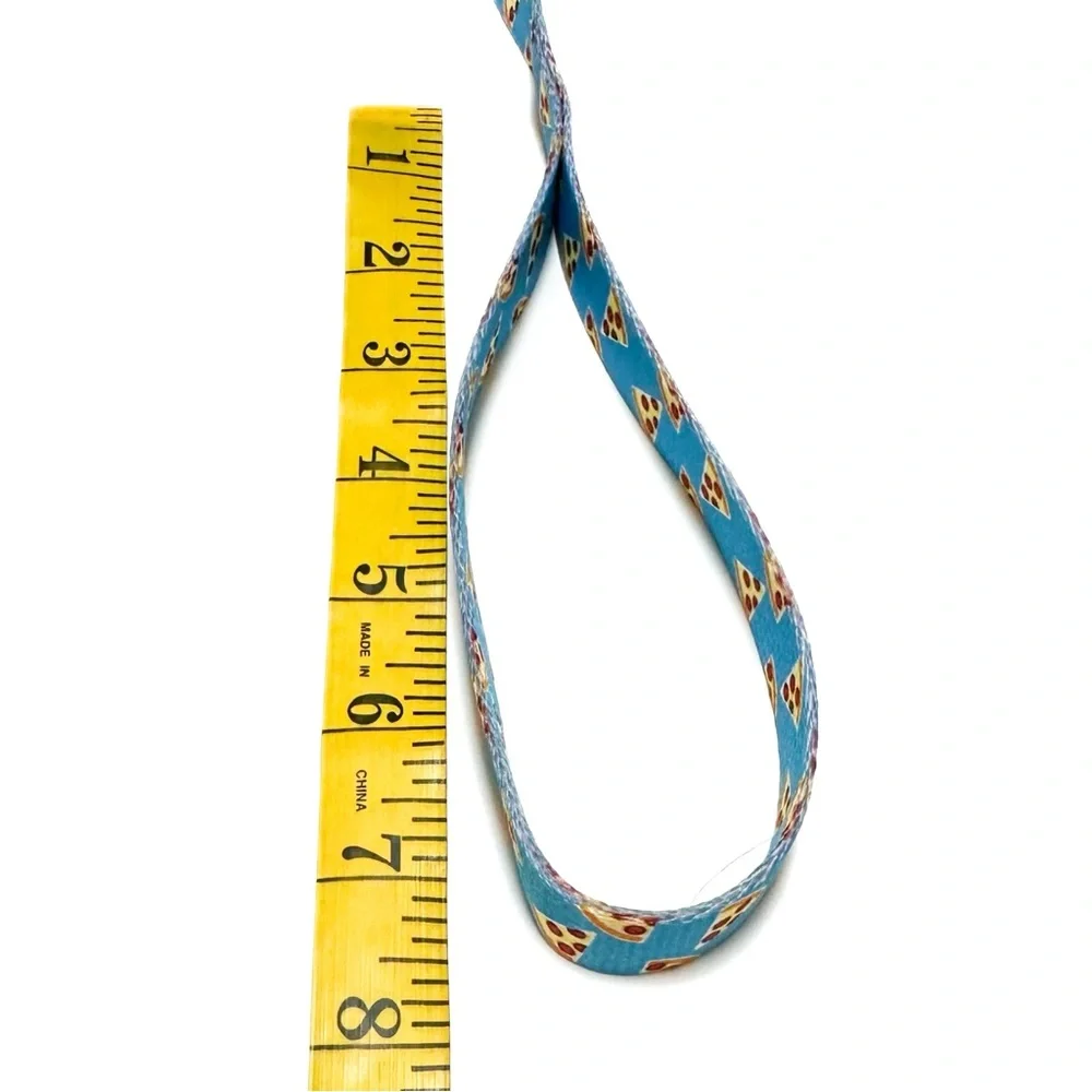 Blue Pepperoni Pizza Slice Print Dog Leash
